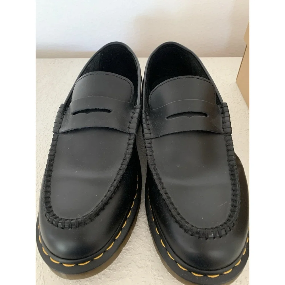 Dr Martens PENTON Penny Loafers Black Smooth UK 10 Airwair / Men's 11 US NEW BOX
